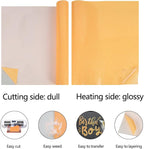 guangyintong Heat Transfer Vinyl Glow Glitter Orange Yellow HTV Rolls, Glitter - Image 5