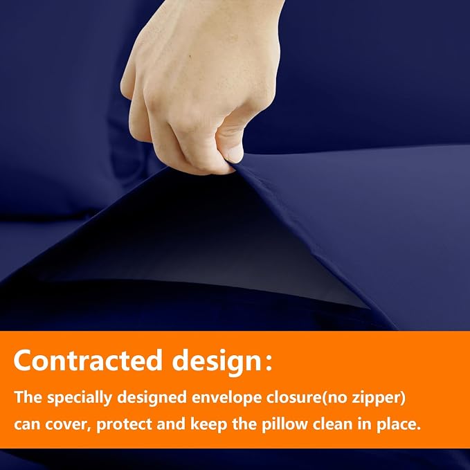 TAIMIT Navy Full Size Comforter Set - Image 4