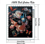 Butterfly Flower Stamped Cross Stitch Kits Flower Cross Stitch Patterns - Image 2