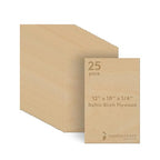6 mm Baltic Birch Plywood 1/4 x 12 x 18 Inch, Box of 25 B/BB Grade Craft Wood by Woodpeckers