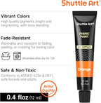 Shuttle Art Fabric Paint, 15 x 12ml Tubes Permanent Soft Fabric Paint - Image 4