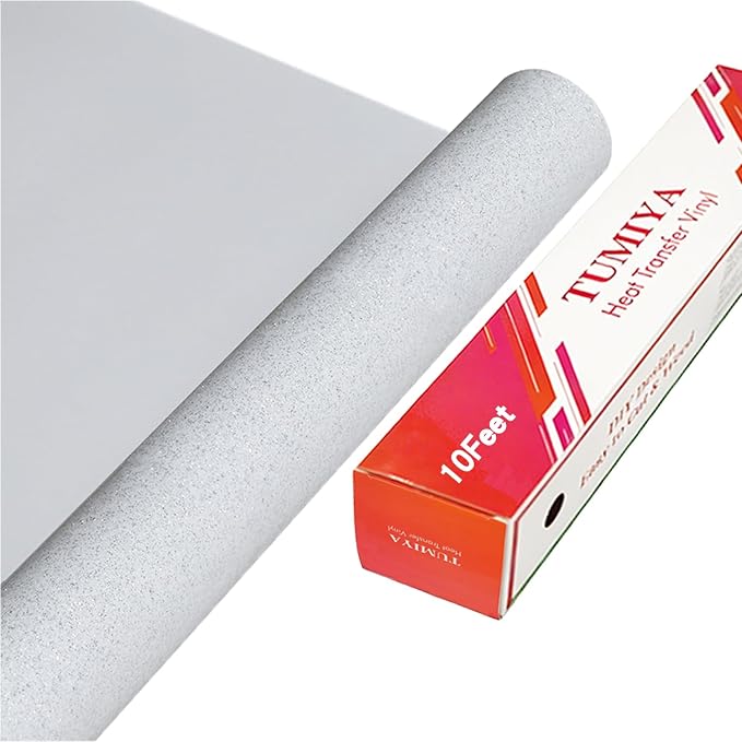 TUMIYA White Glitter Heat Transfer Vinyl HTV Roll by TUMIYA