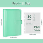 WITHYU A5 Card Collector with 30 Pack 4-Pocket Pages, 6 Ring Binder Album with - Image 5