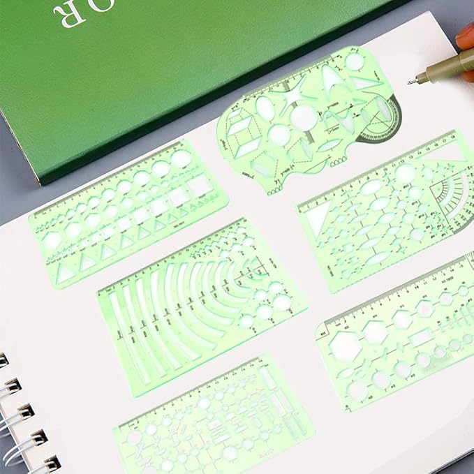 Utoolmart Multifunctional Template, Geometric Drawings Templates, Measuring - Image 5