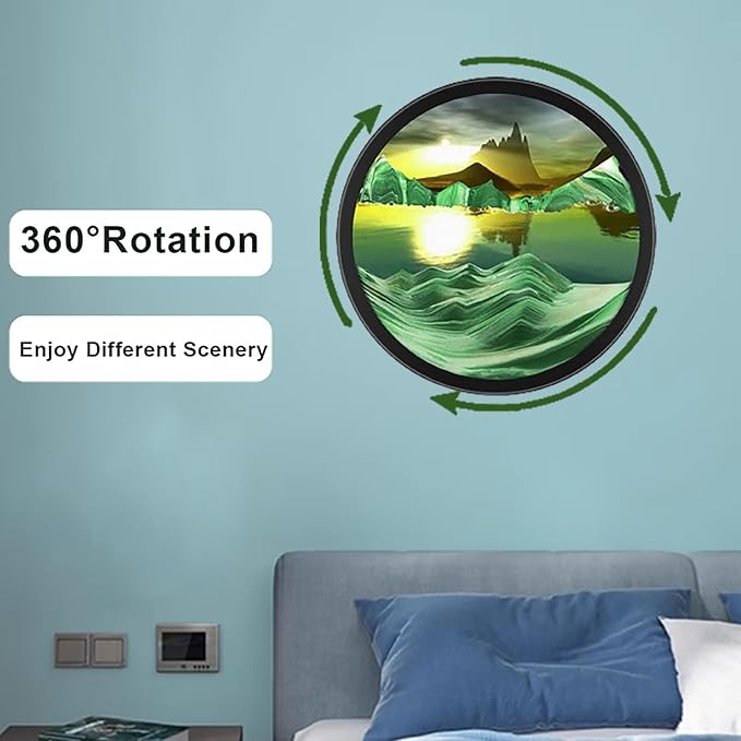 PROEATS Moving Sand Art, Wall Art Deep Sea Sandscape Room Decoration, - Image 2