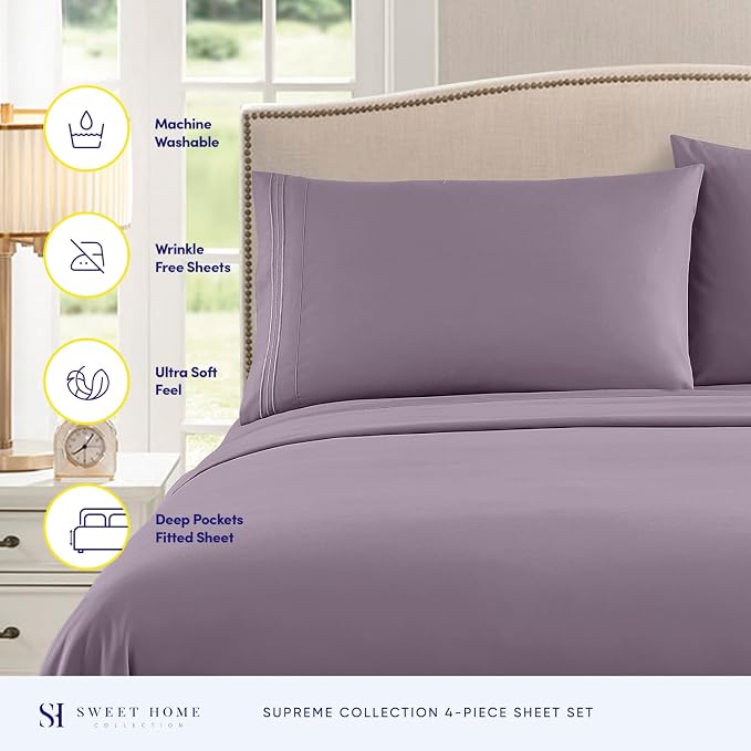 Twin Sheets - Breathable Luxury Sheets - 1800 Supreme Collection Extra Soft - Image 2