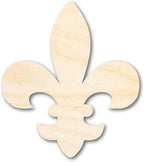 Unfinished Wood Fleur di Lis Shape | Saint's Football | France | DIY Craft - Image 2