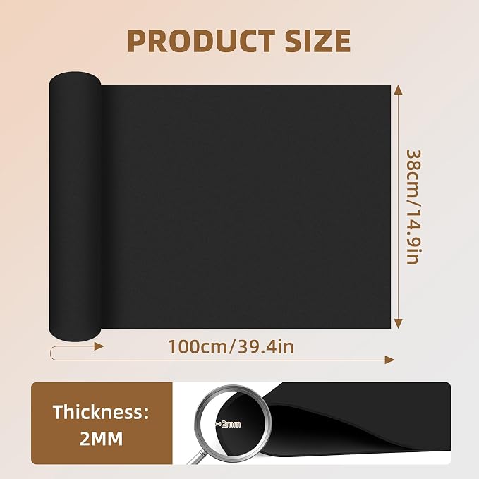 39"x15" EVA Foam Roll, 86 kg/m3 High Density 2MM Thick Foam Sheets, Flexible & - Image 2