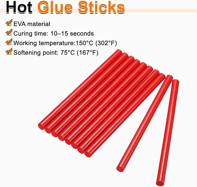 HARFINGTON 10pcs Hot Glue Sticks 0.43" Dia x 3.94" Long EVA Mini Hot Melt - Image 4