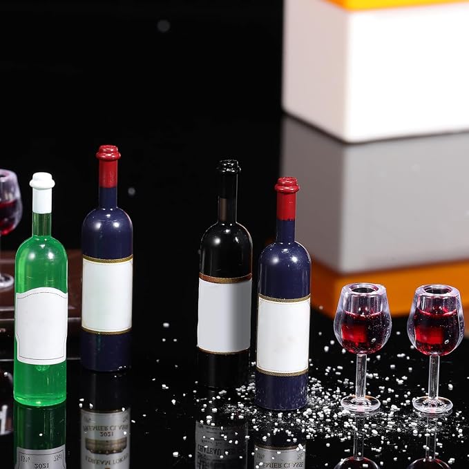 Homoyoyo Miniature Wine Glasses and Bottles Set 18pcs - Image 8