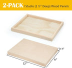 Falling in Art 2 Pack 9x12'' Unfinished Gallery Birch Wood Canvas Panels | 1 - Image 2