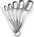 Spring Chef Stackable Stainless Steel Measuring Spoons Set of 6 w/Leveler | by SpringChef