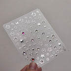 Star Nail Art Stickers Silver Star 5D Embossed Nail Decals - Image 6