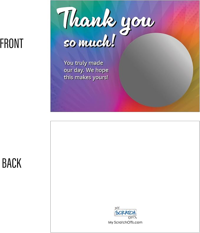 My Scratch Offs Small Business Thank you Promotion DIY Make Your Own Scratch - Image 4