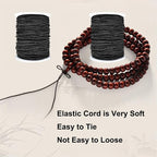 LUSTEMBER Stretchy String for Bracelets, 2 Rolls 1 mm Sturdy Elastic String - Image 6