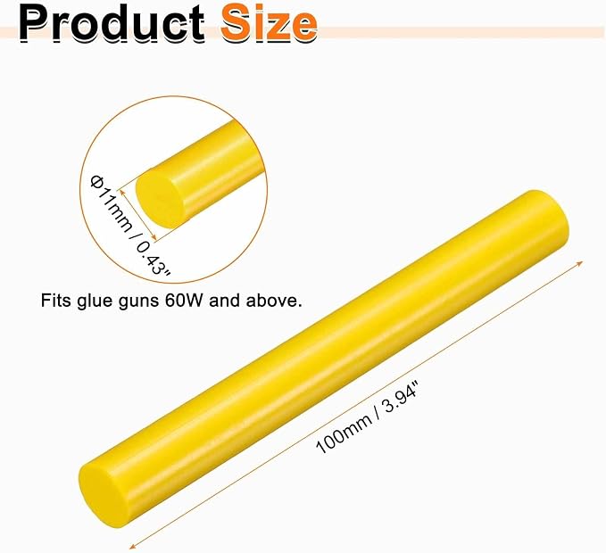 HARFINGTON 10pcs Hot Glue Sticks 0.43" Dia x 3.94" Long EVA Mini Hot Melt - Image 2