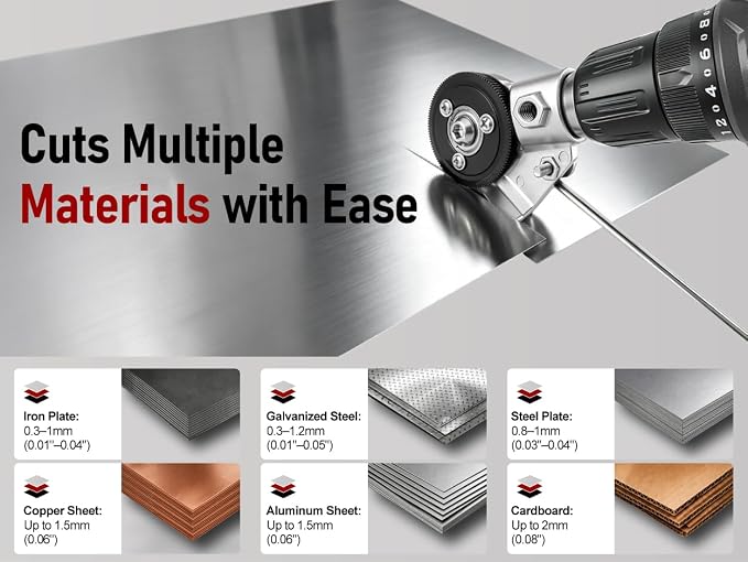 Sheet Metal Cutter for Electric Drill, Upgrade Fast Cutting Metal Shears Drill - Image 2