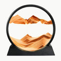 BGFJYUK Moving Sand Art Picture in Motion, Round Tempered Glass 3D Deep Sea by BGFJYUK