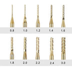 Titanium Coated Engraving Milling Cutter Carbide Bits, 1/8'' Shank, 10 Pieces - Image 2