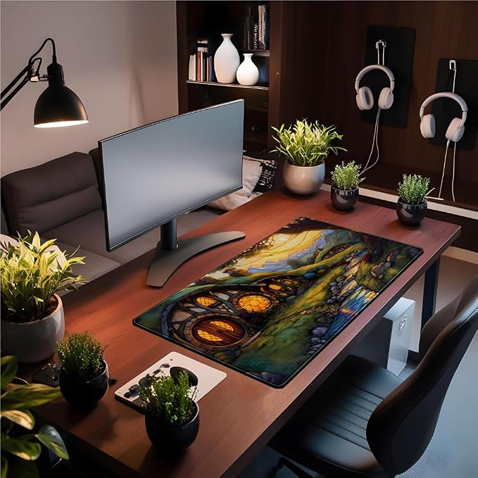 Cute House Anime Mouse Pad Desk Mat Gaming Playmat MTG Game Mat Large Gaming - Image 3