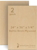 Baltic Birch Plywood 24 x 36 x 1/4 Inch - 6 mm Craft Wood by Woodpeckers
