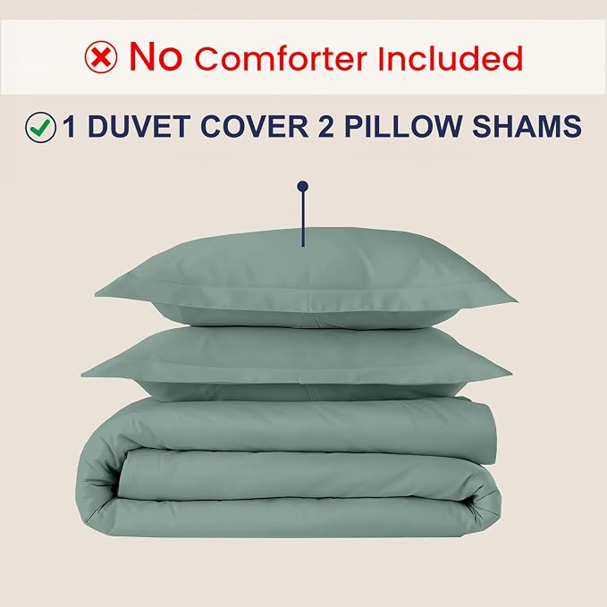Kotton Culture 3 Pc Twin Size Duvet Cover Set- 100% Egyptian Cotton 600 TC - Image 2