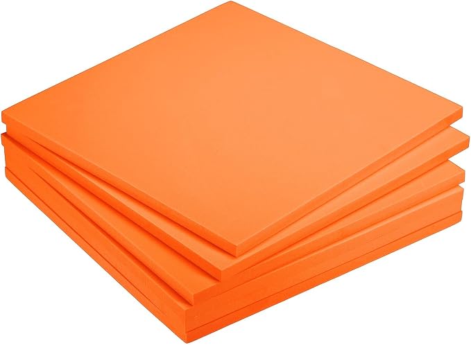 MECCANIXITY EVA Foam Sheets Orange 9.8 Inch x 9.8 Inch 7mm Thick Crafts Foam by MECCANIXITY