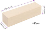 JOIKIT 30 Pack 4 x 1 x 1 Inches Basswood Carving Blocks, Unfinished Soft Wood - Image 2