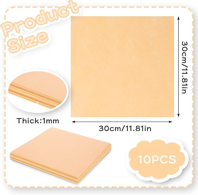 12" x 12" Squares Felt Sheets Fabric, 1mm Thick Halloween Christmas Fabric Fall - Image 2