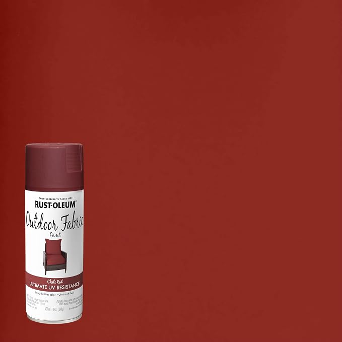 Rust-Oleum Outdoor Fabric Spray Paint, 12 oz, Chili Red - Image 2