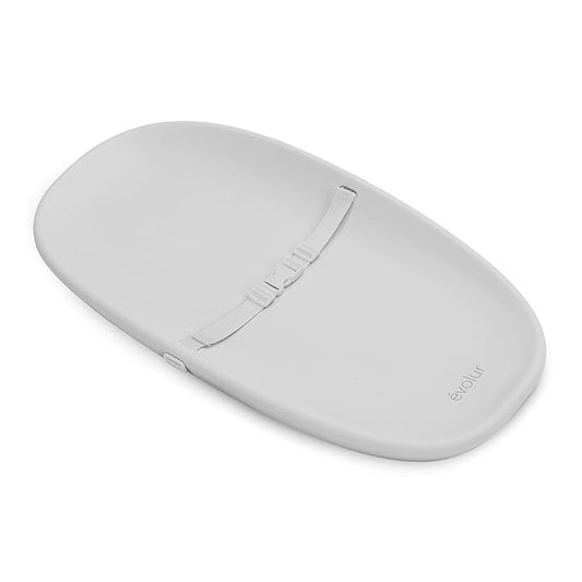 Evolur Eva Baby Changing Pad in Light Gray, Soft, Lightweight and Portable Changing Pad, Fits All Changing Table, Waterproof Firm Padding