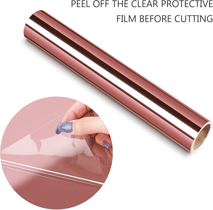 TECKWRAP Rose Gold Chrome Vinyl Wrap Metallic Bubble Free Permanent Vinyl - Image 2