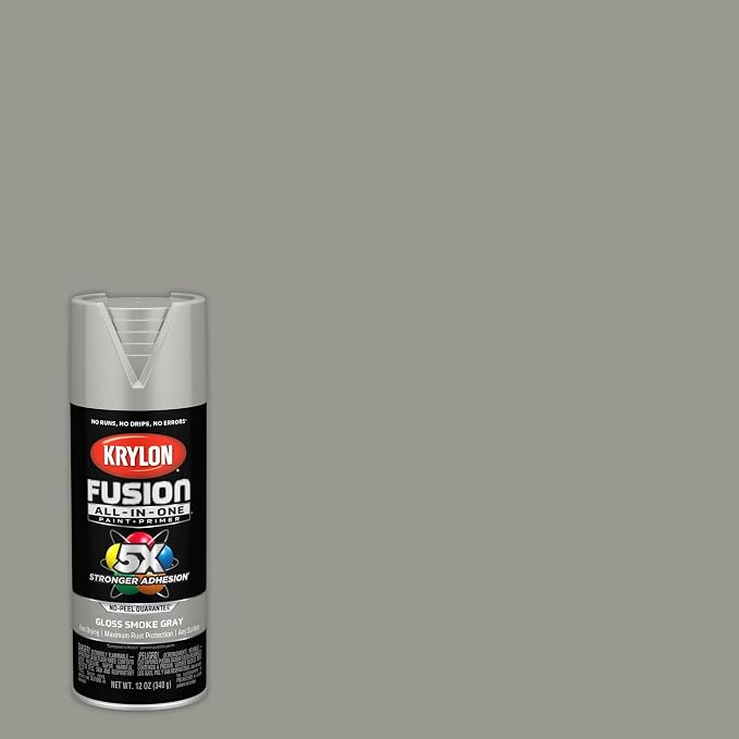 Krylon Fusion All-In-One Gloss Spray Paint & Primer, Smoke Gray - Image 2