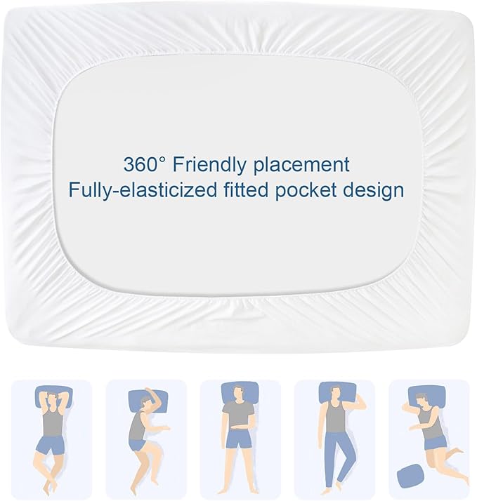 2 Pack Twin Mattress Protector Pad Waterproof Quilted, Breathable & Cooling - Image 6