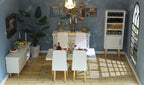iLAND Dollhouse Furniture on 1/12 Scale of Dining-Room, Wooden Doll House - Image 6