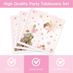 40Pcs Fairy First Birthday Decorations Fairy Plates and Napkins Birthday Party - Image 4