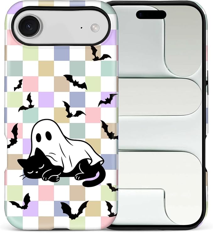Case for iPhone 17 Air, Scratch Resistant Hybrid Double Layer Hard Shell，Ghost by Toulas