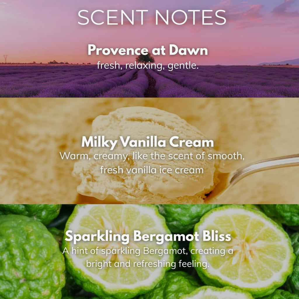 Vanilla & Lavender Candle 22oz Glass Jar with Wooden Wick in a Decorated Jar Within a Presentation Gift Box and Protective Shipping Box