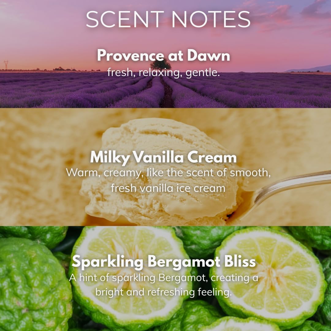 Vanilla & Lavender Candle 22oz Glass Jar with Wooden Wick in a Decorated Jar Within a Presentation Gift Box and Protective Shipping Box