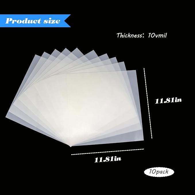 10 Pcs 10 Mil Blank Mylar Stencil Sheets, 12 x 12 Inches Templates Material - Image 2