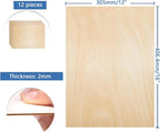Unfinished Wood Pieces, Thin Plywood Wood Sheets - Image 3