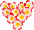 Pursuestar 100Pcs Red Foam Hawaiian Frangipani Artificial Plumeria Flower by Pursuestar