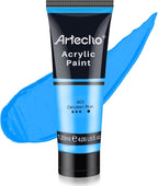 Artecho Blue Acrylic Paint, Cerulean Blue Paint Tubes, Art Craft Paints by Artecho