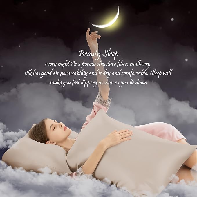 Silk Pillow Cases for Hair and Skin Mulberry Silk Pillowcase Soft Breathable - Image 7