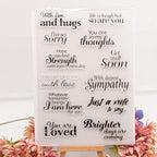 with Love and Hugs Sentiment Clear Stamps by Lily+Craft