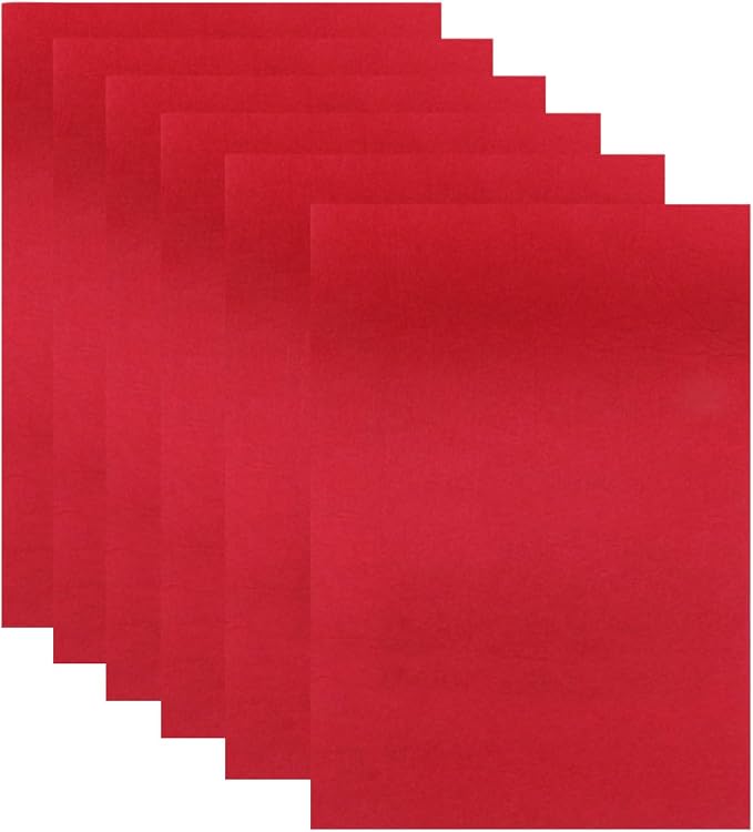 6 Pcs, 8 x 12 Inch Red Felt Sheets by Moicstiy