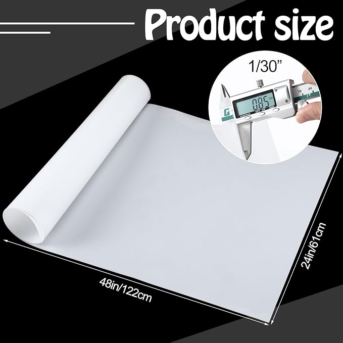 Pushglossy 2 Pcs 48" x 24" x 1/30'' Plastic Sheets - Image 2