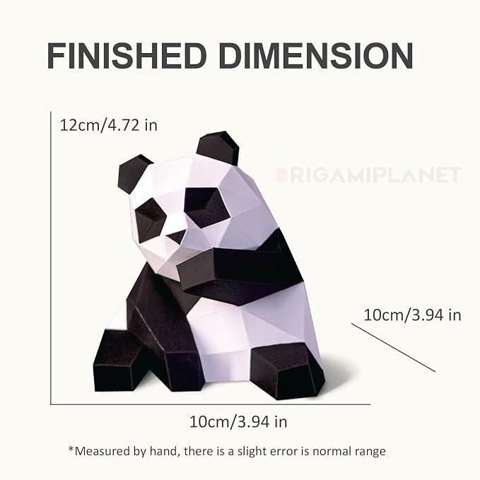 3D Panda Fanfan Origami Paper Craft Kit, Fun DIY Pre-Cut 3D Paper Art Model - Image 9