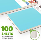Soucolor Sketch Book 9x12, Thick Drawing Paper Pad School Art Supplies | 100 - Image 5