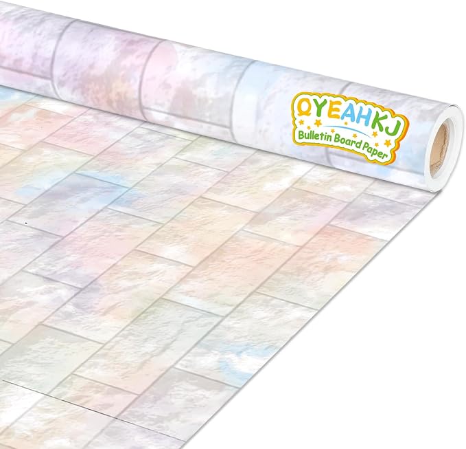 Graffiti Wall Bulletin Board Paper Roll Pastel Brick Gradient Stone Bulletin by Qyeahkj